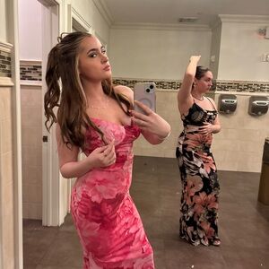 Elegant Pink Floral Dress